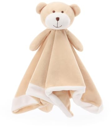 Apricot Lamb Luxury Snuggle Plush Teddy Bear Infant Stuffed Animals Security Blanket Nursery Character Blanket (Yellow Teddy Bear, 14 Inches)