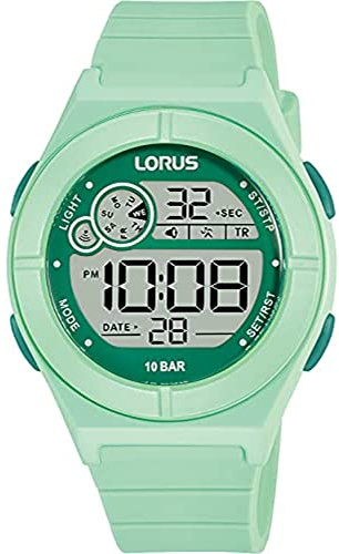 Lorus Reloj Digital de Cuarzo con Correa de Silicona R2369NX9