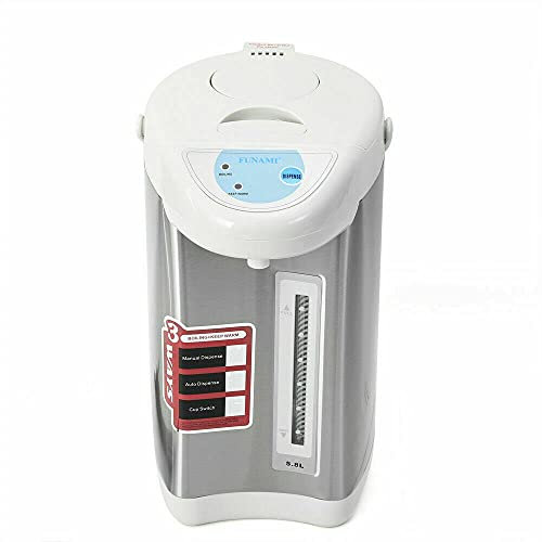 Dispensador de agua caliente, 750 W, de acero inoxidable, termo con control por botones, dispensador de agua de 4 litros eléctrico para escuela, hogar, oficina, hotel (color gris)
