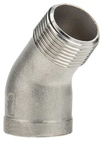 tecuro Kurzer Winkel 45° Edelstahl V4A (AISI 316), IG x AG 3/4 Zoll
