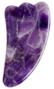 Lila Kristall Jade Gesichtsmaske Gua Sha Scraper Massage Roller Set Natürlicher Amethyst Gouache Stein,Typ 8
