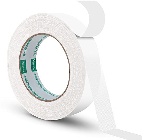 flintronic Teppichklebeband, Extrem Starkes Doppelseitiges Klebeband, Transparent Selbstklebeband Premium Gewebe Klebeband, für Teppich, Foto, Wand, Küche, Zuhause Renovierungsarbeiten (30mm x 20m)