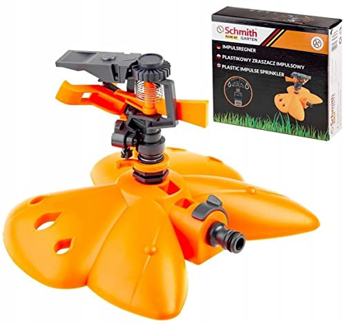 Schmith - Arroseur à Impulsion avec Base - Idéale pour Arroser Efficacement de Grandes Surfaces de Jardin - Irrigation Optimale - Pelouse Fleurs et Espaces Verts