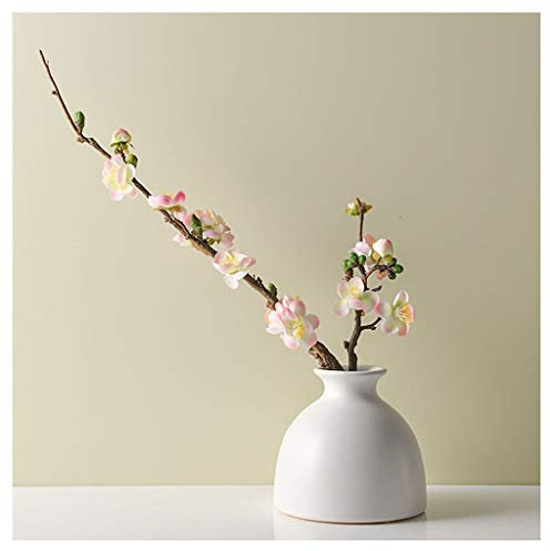 HASMI Kunstblumen Dekorative künstliche Blumenfamilie Vase Blume Anordnung Single Pole Winter Plum Bouquet Geeignet for Geburtstagsfeier Wohnzimmer Büro Dekoration Blumen Fake (Color : Pink)