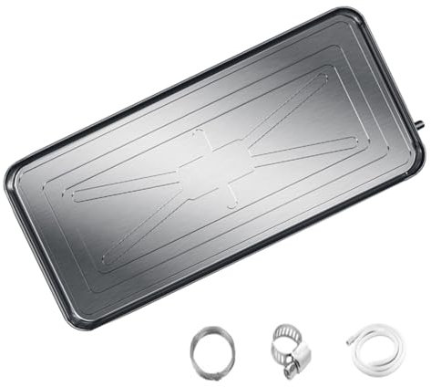 DJJYCTNM Air Conditioner Drip Pan, Portable Air Conditioners Stainless Steel Tray Condensate Water Drip Tray, AC Drip Cushion Air Conditioner Drain Hose Kit ( Color : 83*38cm/33*15in , Size : 200cm ho