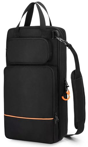 Damero 600D Drumstick Storage Bag, Portable Drum Stick Holder with Adjustable Shoulder Strap, Multi Pockets Drumsticks Carrying Case for Gig, Tour Band Performance