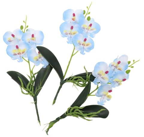 MUSISALY 3stücke Mini Gefälschte Phalaenopsis Orchideen Blume Simulierte Blume Für Zuhause Dekoration Kunstblume Als Fotografie Requisiten Dekorative Künstliche Pflanze Künstliche Mini