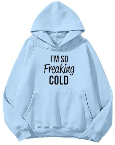 Cream Sweatshirt Women Christmas Tops for Women UK Plus Size Sparkly Jumpers Goth Clothes Bed Jackets Ladies Grey Hoodie Women Halter Neck Top Black Coats for Women UK (Blue, S)