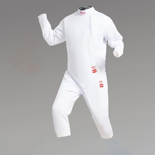 YZMJXNYY Fechtanzug 3-teiliges Set, Schutzanzug für Fechtausrüstung, 3-teiliger Fecht Schutzanzug (Hose/Jacke/Weste),Fechtkleidung for Erwachsene Und Kinder, Folien-/Degen-/Säbel-Fechtanzug(50)