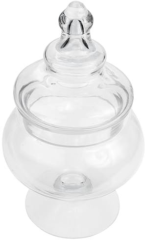 Cabilock Azucarero de Vidrio Recipiente para Dulces Soporte para Bocadillos Tapa Decoración del Hogar Tarro Multiusos