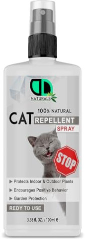 DD Teck 100% Natural Cat Repellent Spray, Safe & Effective -Prevents Scratching & Damage, Garden Protection,Encourages Positive Behavior,Easy to Use (100ml Spray)
