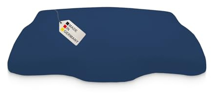 DUKAL | Bezug für Derila (Queensize) Memory Foam Kopfkissen | 30 x 50 cm | aus hochwertigem DOPPEL-Jersey | 100% Baumwolle | Farbe: Marine