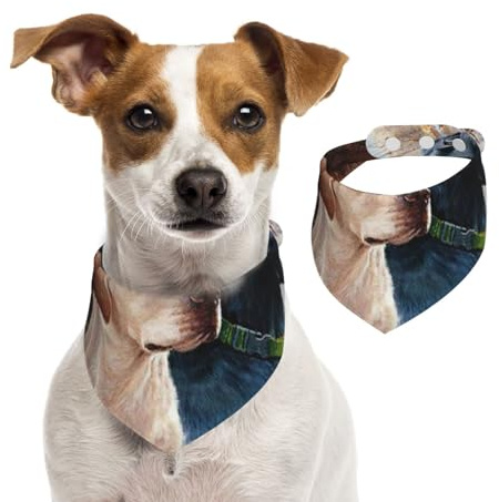 Labrador-Hunde, Hundehalstücher, Baumwoll-Haustierschal, verstellbare Lätzchen für Haustiere,M