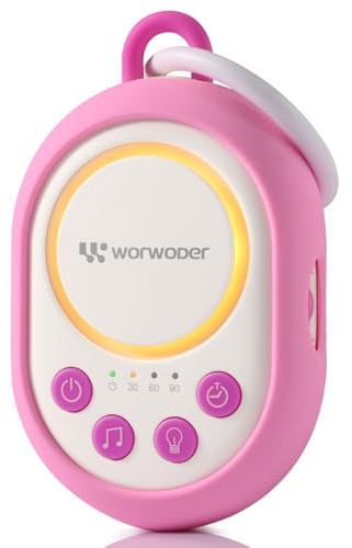 Portable Baby Sound Machine White Noise for Babies Kids Adults | Sleep Soother |Timer Function |20 Soothing Sounds | 22 Hours Battery Life, Travel,Registry GiftShower, Clips on Baby Stroller