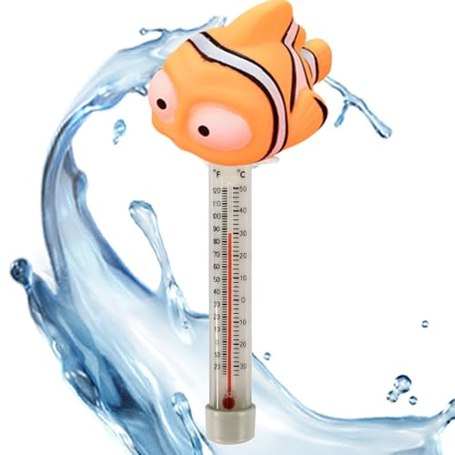Schwimmende Wasserthermometer, Wasser Temperatur Thermometer, Schwimmende Pool Thermometer, Bruchsicheres Schwimmbadthermometer mit Seil, für Innen und Außen Pools, Aquarien, Fischteiche