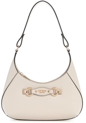 GUESS Mimina Top Zip Shoulder Bag, Borsa a Tracolla Donna, Pietra, Taglia Unica