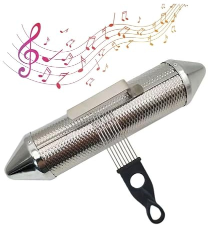 Guiro Shaker Instrument de percussion en métal avec grattoir pour musique latine et spectacles (3 x 15)