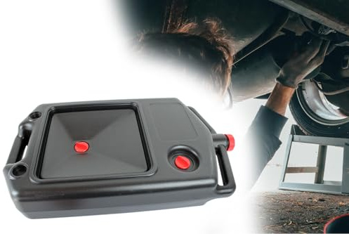 BISOMO Ölablasswanne 8L, Ölwechsel Behälter mit Öl Auffangwanne Auffangbehälter, Ölwanne, Öl-Wechselkanister 600 x 320 x 115mm, Motorrad PKW