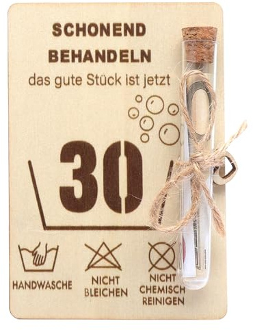 KQDRAVINE Geldgeschenke Geburtstag 30,Witzige Flaschenpost Geschenk,Geburtstagskarte 30 Frau aus Holz mit Reagenzglas,Geldgeschenk Geburtstag,Gutschein Verpackung mit Reagenzgläser für Freunde,Familie