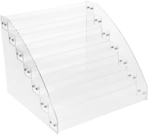 Healvian Organizador de Acrílico Multi-capa para Esmaltes de Uñas y Barra de Labios, Soporte Transparente para Almacenamiento y Exhibición en Tocador