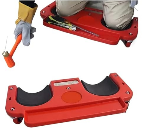 AXVOLA Tapis de réparation automobile Chariot roulant mobile, roulettes pivotantes, cadre pliable