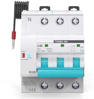 Opatiny TUYA-MCB inteligente compatible con protección contra sobrecarga y monitoreo de voltaje en tiempo real, 63 A