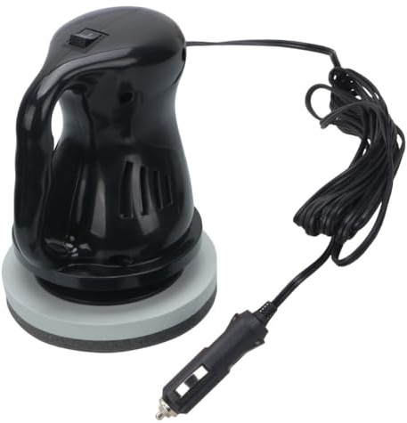 Lawnoval Pulidora de mano para coche, máquina de encerado y acristalamiento de 12 V, para motocicletas, barcos, construcción ABS, color negro