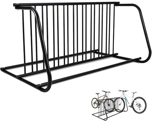 Heavy-Duty 10 Bike Floor Rack, Commercial-Grid Bicycle Parking Stand | Double-Sided for Garage, Garden, Street & Event Storage | All-Steel Rust-Resistant & Lockable Design