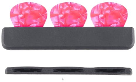 Gitarren-Pick-Halter – Gitarren-Pick-Etui, Mikrofonständer, Plektrum-Halter | Elektrische Aufbewahrungsbox Mit 3 Plektren-Set, Rutschfester , Kompaktes Instrumentenzubehör, Zufällige Farbe Für