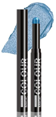 Glitter Eyeshadow Pinne, blå skimrande ögonskuggspenna, högpigmenterad glitter Crayon ögonskugga blå, vattentät och hållbar kräm eyeliner metallisk finish, glänsande skrynkelfri ögonmakeup penna