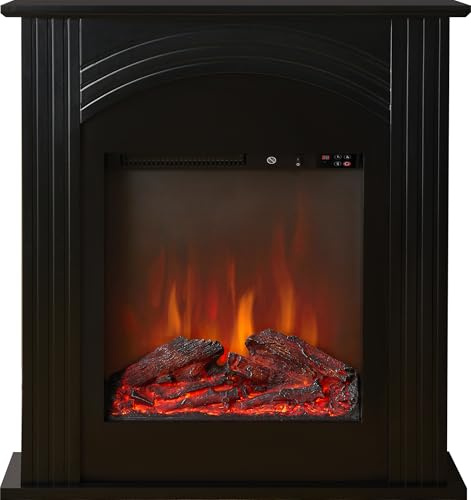 Sureflame Henlow Electric Fireplace Suite in Black, 27 Inch