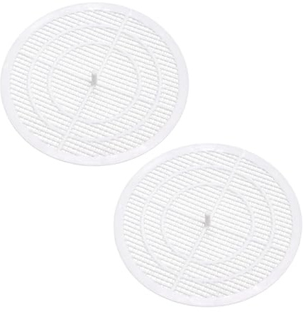 ZEBKEL 2 Pezzi Filtro Scarico Doccia 15cm, Retina Anti-Capelli Tagliabile, Filtro per Lavandino, Vasca & Cucina