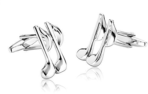 Beydodo Hemd Manschetten KnöpfeSilber Musik Symbol Herren Hochzeit Manschettenknöpfe (Cufflinks) Edelstahl