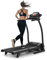 Capital Sports Pacemaker F100 Laufband - Treadmill mit 2,0 PS Motorleistung, Laufbahn mit 40x110 cm (BxL) Lauffläche, bis 12 km/h, 3-Level InclineSystem, geräuscharm, Tablethalterung, schwarz
