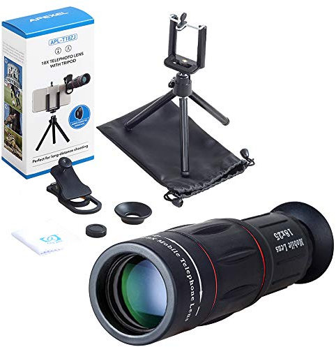 18x25 Teleskop Zoomobjektiv Monokular Handy Kameraobjektiv für Camping Jagd Sport