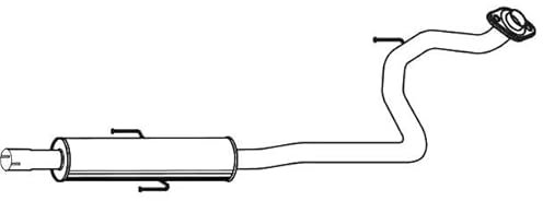VEGAZ TS-393ERNS Mittelschalldämpfer Mitteltopf mitte 1680mm 5,600kg