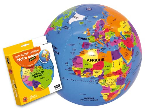 Caly Classic Globe Inflable Notre Monde, 010F, No, 30 cm
