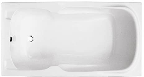BADLAND Badewanne Original Weiß Acryl Wanne Rechteck MAJKA 120x70 KOMPLETTSET SET + Füßen und Exklusive Chrom Automatik Ablaufgarnitur Made in EU 3in1
