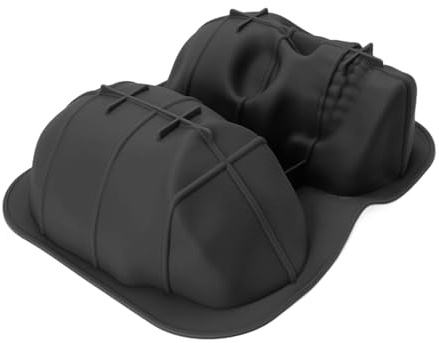 Cyrank Schädelform zum Backen, 3D Totenkopf Kuchenform, Totenkopf Silikonform, Multifunktionale Halloween-Backformen Silikon-Schokoladenformen für Geburtstagsparty-Dekoration(Schwarz)