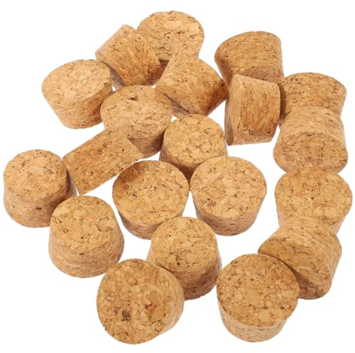 TOPBATHY Bouchons De Liège Naturels 20 Pièces 1.30X1.10X0.79 Pouces Bouchage Hermétique pour Bouteilles De Vin Et De Verre Accessoire Cuisine Maison Scellement Réutilisable pour Bar Restaurant
