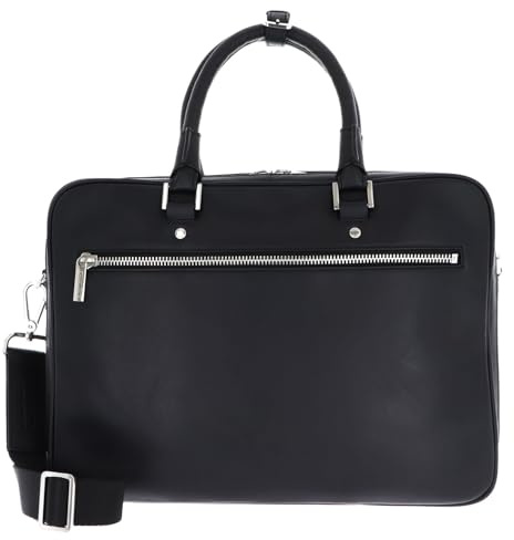 Leonhard Heyden Leder Businesstasche Laptoptasche mit Laptopfach Montreal RV-Aktenmappe 2 Fächer 7212 Schwarz