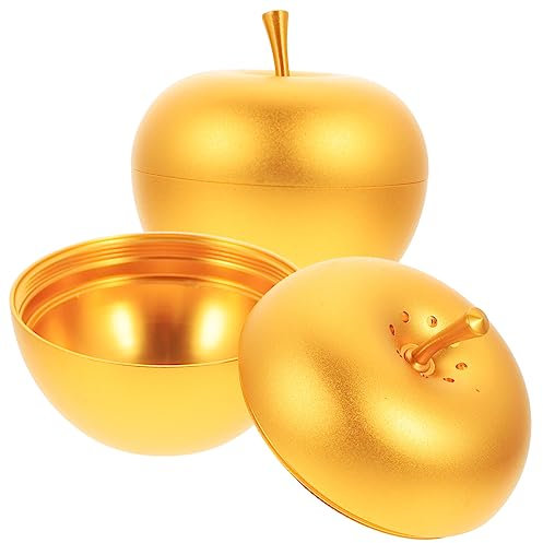 Garneck 2stücke Weihnachtsförmige Metall-apfel Süßigkeitenboxen Hochzeitsgeschenkverpackungen Für Festlichkeiten Und Feiern Für Süßigkeiten Und Snacks Dekorative Verpackung Für