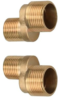 BiaoTeng Exzenter Anschluss 1/2 - 3/4 S Adapter Dusche Adapter Wandmontage Duscharmatur Messing 2 Stück 3/4 Auf 1/2 Zoll Adapter Wasser, A