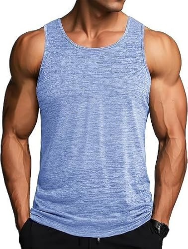 MAGCOMSEN Herren Tank Tops Leicht Achselshirt Ärmellos Quick Dry Sport T-Shirt Laufen Fitness Tankshirts Sommer Outdoor Funktionsshirt