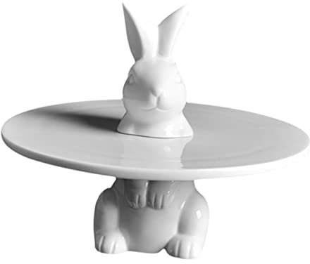 Zerodeko 1pieza Plato De Postres Cerámico Para Servir Tartas y Frutas Soporte Decorativo Para Bodas y Fiestas Casa Diseño Elegante y Seguro