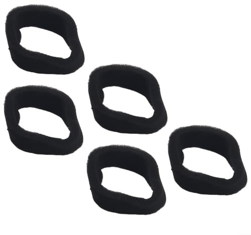 Lot de 5 filtres à air pour débroussailleuses, compatibles avec 50 mm x 43 mm, matériau durable, construction éponge, couleur noire