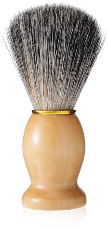 COMNICO Rasierpinsel, Bartpflege Rasierpinsel Herren Weichen Borsten und Holzgriff, Rasierpinsel für Friseursalon Nassrasur mit Rasierbürste für Nassrasur mit Rasiercreme & Seife Geschenk für Männer