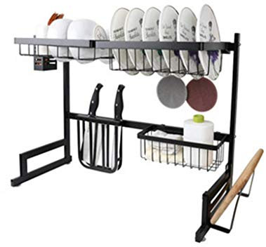 Geschirrtrockner Bestecktrockner 304 Edelstahl Geschirrständer Küchenbedarf Rack Lagerregal Spülbeckenregal Abflussregal Besteckregal für Geschirrspüler