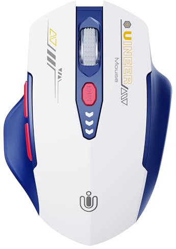 mouse wireless, [Aggiornato] mouse bluetooth ricaricabile Tri-mode (BT 5.0/4.0+2.4G Hz), Livello batteria visibile, Mouse ergonomico, 4 DPI regolabili, mouse senza fili