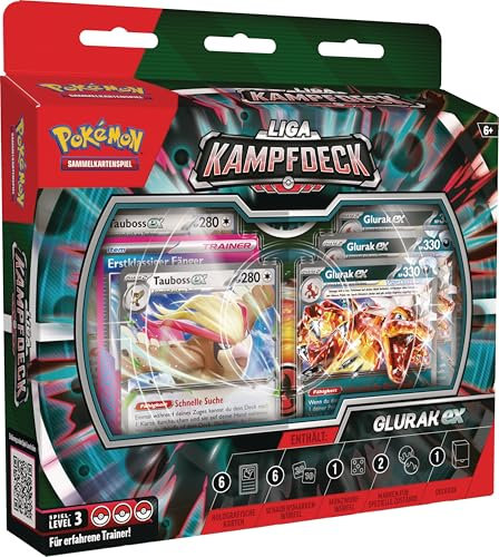 Pokémon-Sammelkartenspiel: Liga-Kampfdeck Glurak-ex (1 sofort spielbares Deck mit 60 Karten, darunter Glurak-ex & Tauboss-ex)